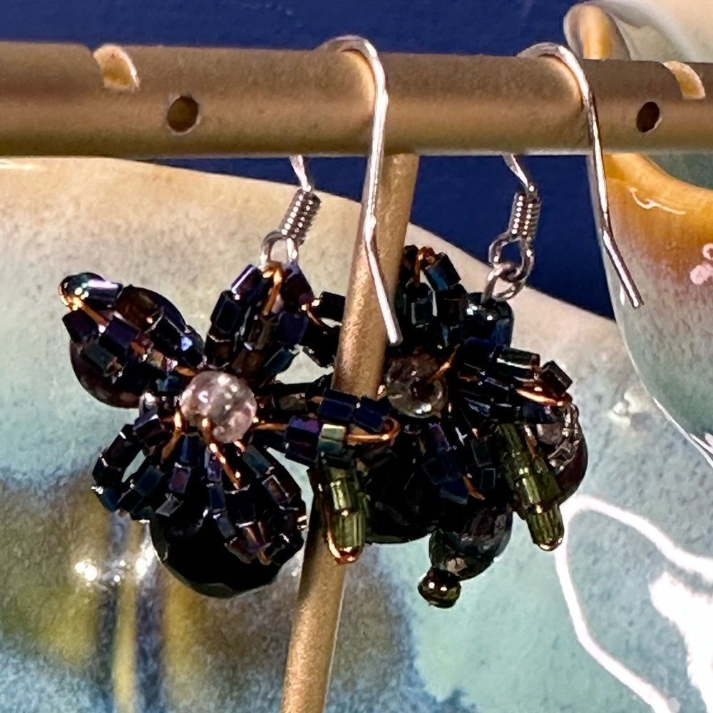 Handmade Tiny Floral Glass Bead Earrings BUNDLEs of 2 or MORE always 50% Off
